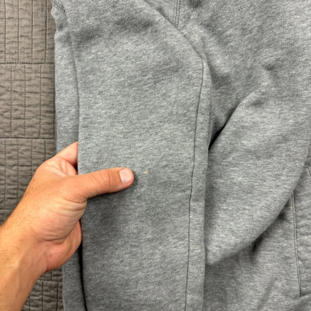 Nike Womens Medium Funnel Neck Hoodie Heather Grey Futura Logo Pullover Casual